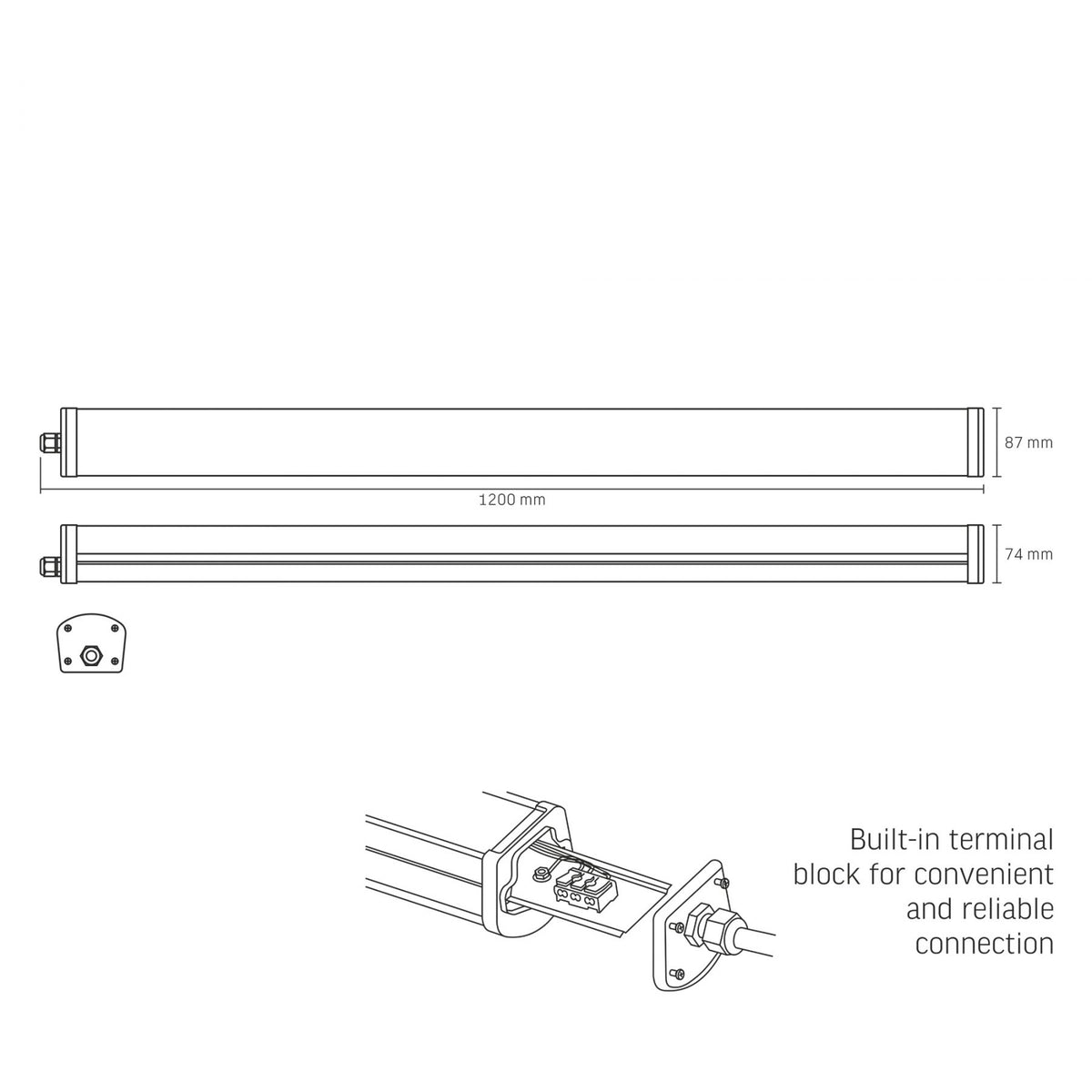 VIDEX BNW-48124 linear light 48W white — official view 7