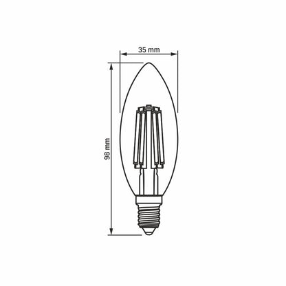 VIDEX C35F-06143 LED bulb 6W E14 3000K — official view 3