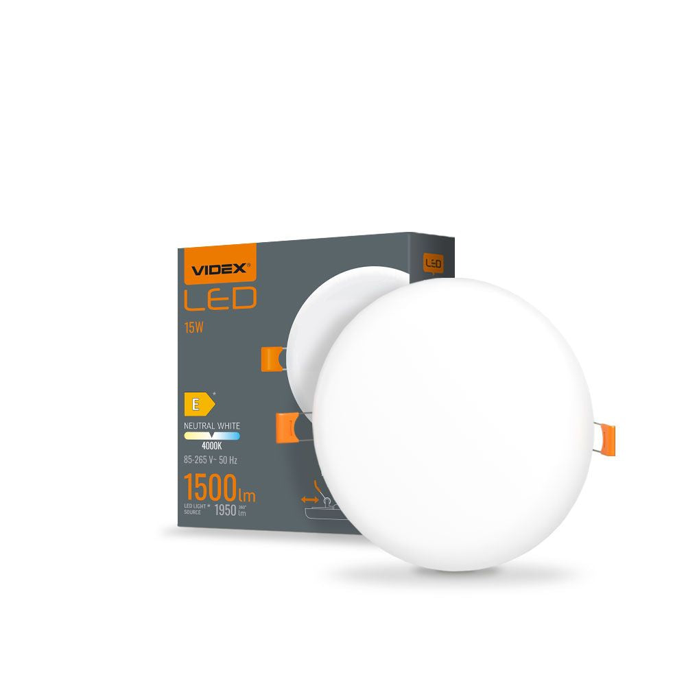 VIDEX DLFR-154 recessed downlight 15W white — official view 2