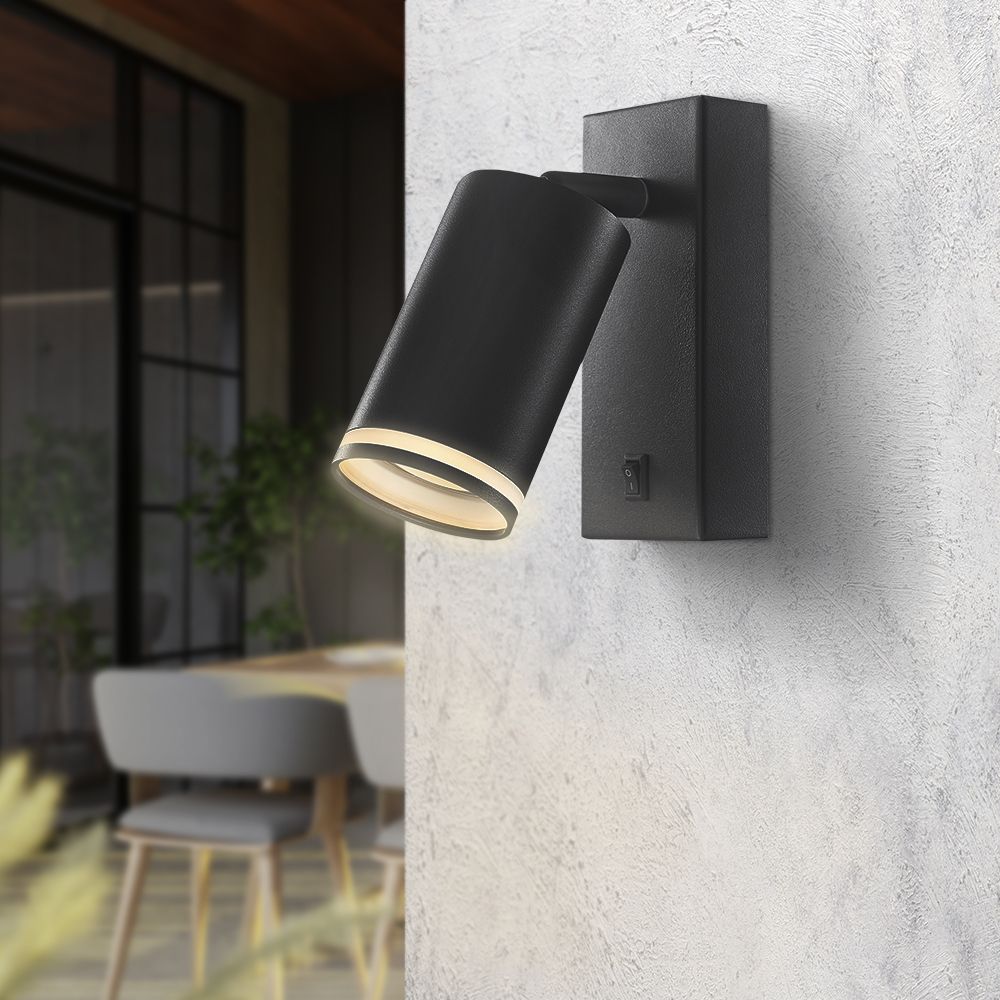 VIDEX KENT black wall spotlight