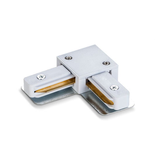 VIDEX 1-Phase Track L Connector VLE-TRF-CTL-W, White
