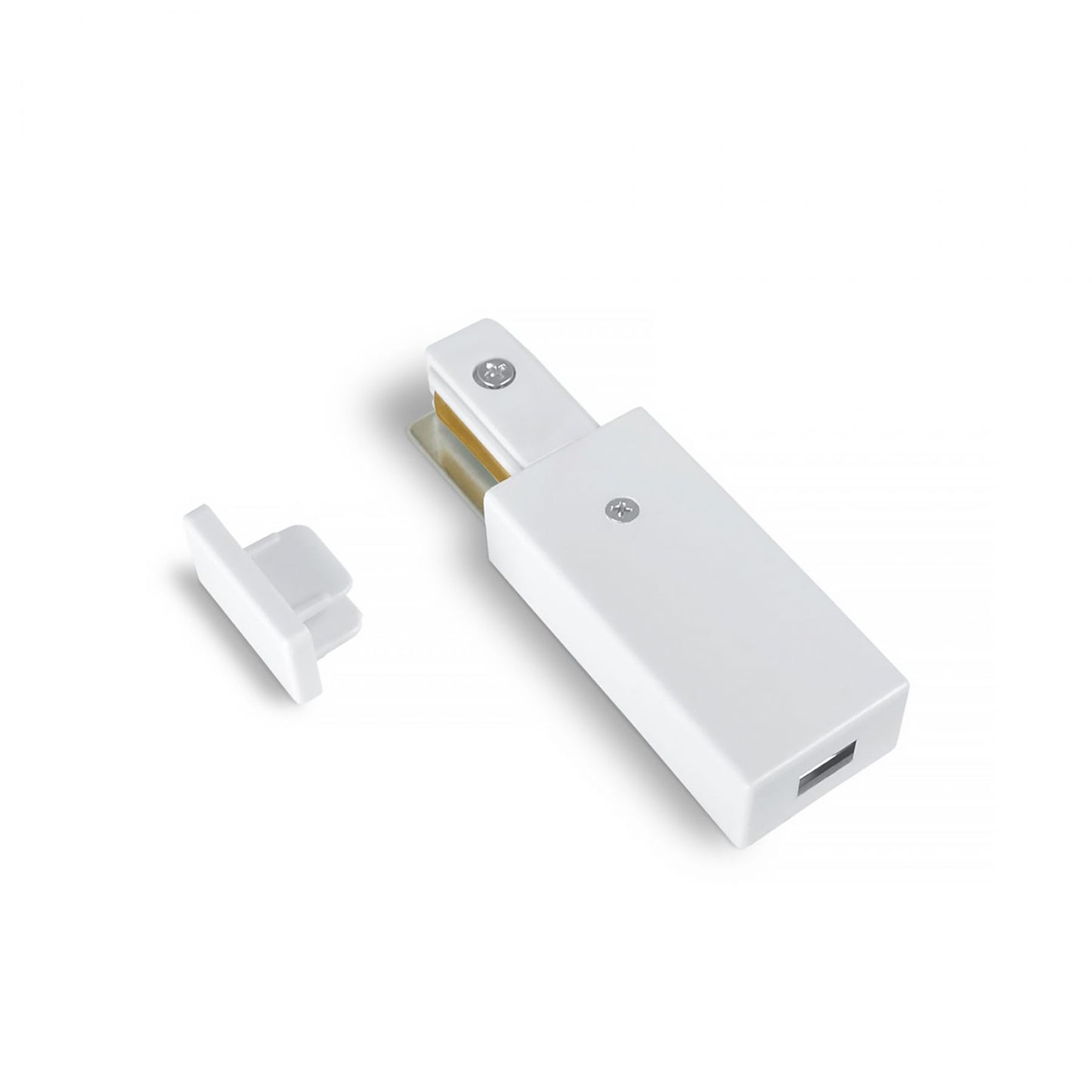 VIDEX 1-Phase Track End Connector Kit VLE-TRF-TM-W, White