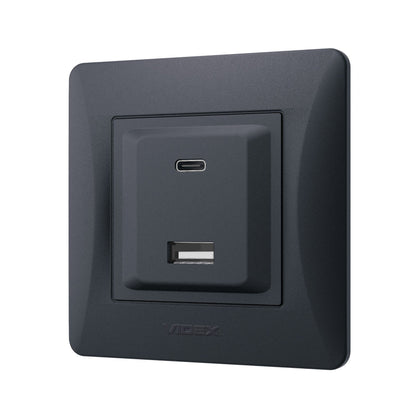 VIDEX BINERA Socket USB-A + USB-C PD20W Black Graphite – image 3
