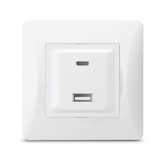 VIDEX BINERA Socket USB-A + USB-C PD20W White – image 2