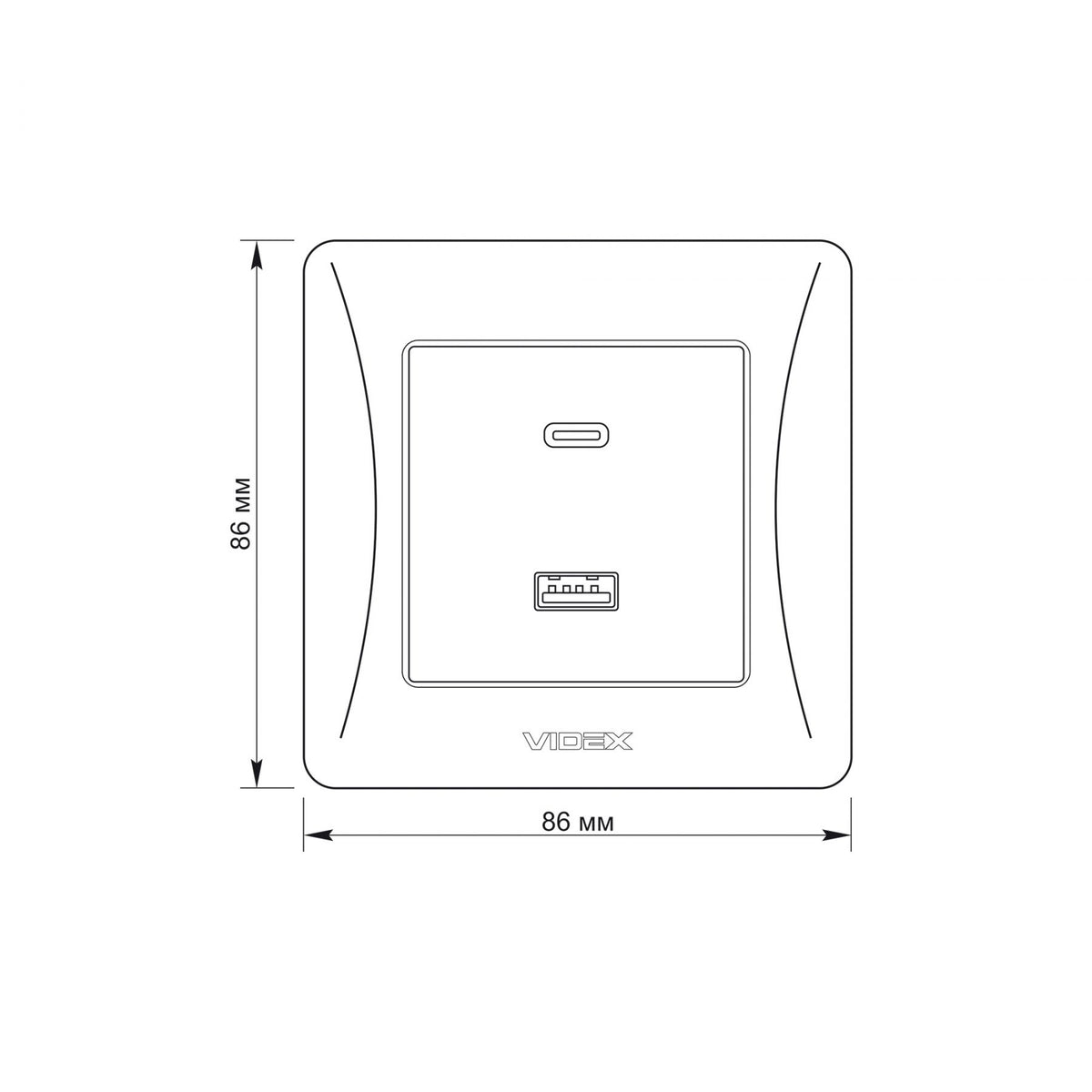 VIDEX BINERA Socket USB-A + USB-C PD20W White – image 5
