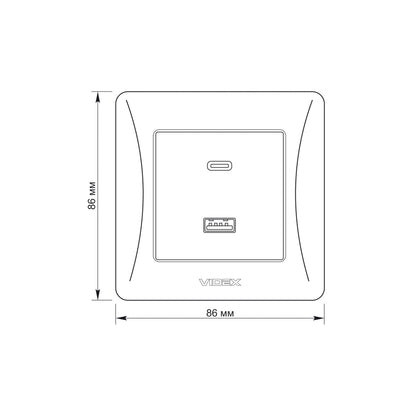 VIDEX BINERA Socket USB-A + USB-C PD20W White – image 5