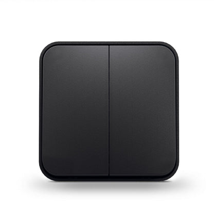 VIDEX BINERA Surface-mounted switch 2 gang 1 way IP20 Matte Black – image 2
