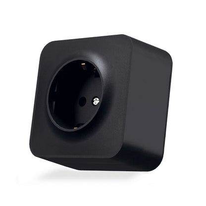 VIDEX BINERA Surface-mounted single Schuko socket IP20 Matte Black – image 1