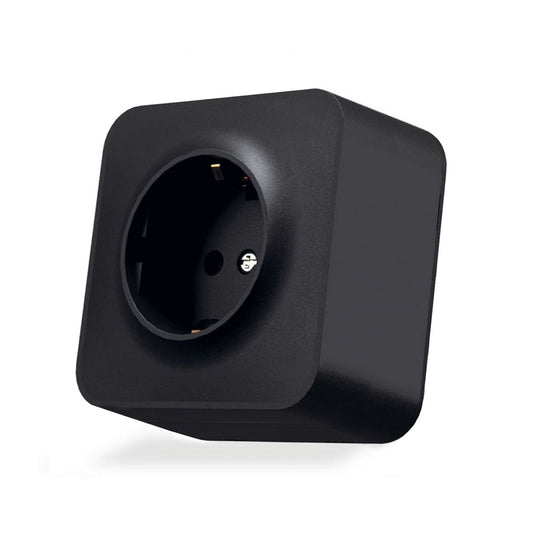 VIDEX BINERA Surface-mounted single Schuko socket IP20 Matte Black – image 1