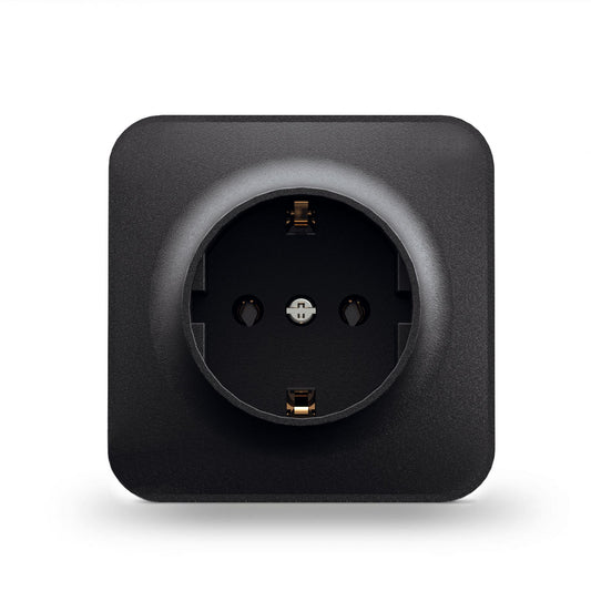 VIDEX BINERA Surface-mounted single Schuko socket IP20 Matte Black – image 2
