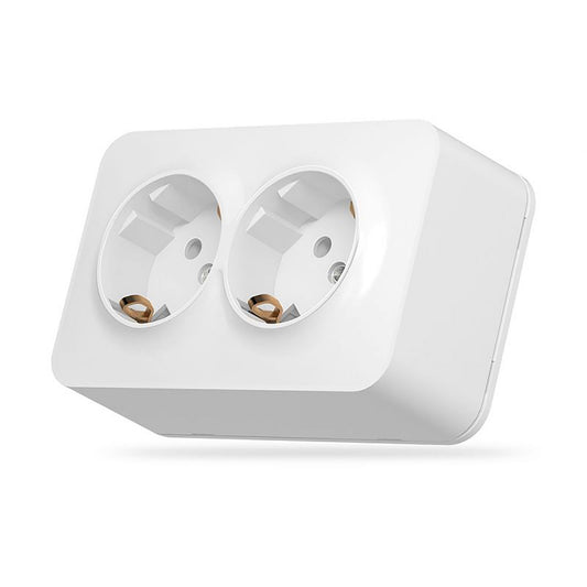 VIDEX BINERA Surface-mounted double Schuko socket IP20 White – image 1