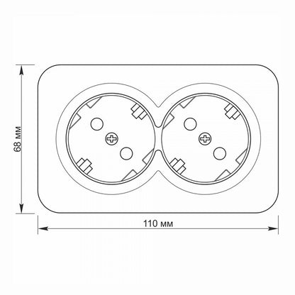 VIDEX BINERA Surface-mounted double Schuko socket IP20 White – image 4