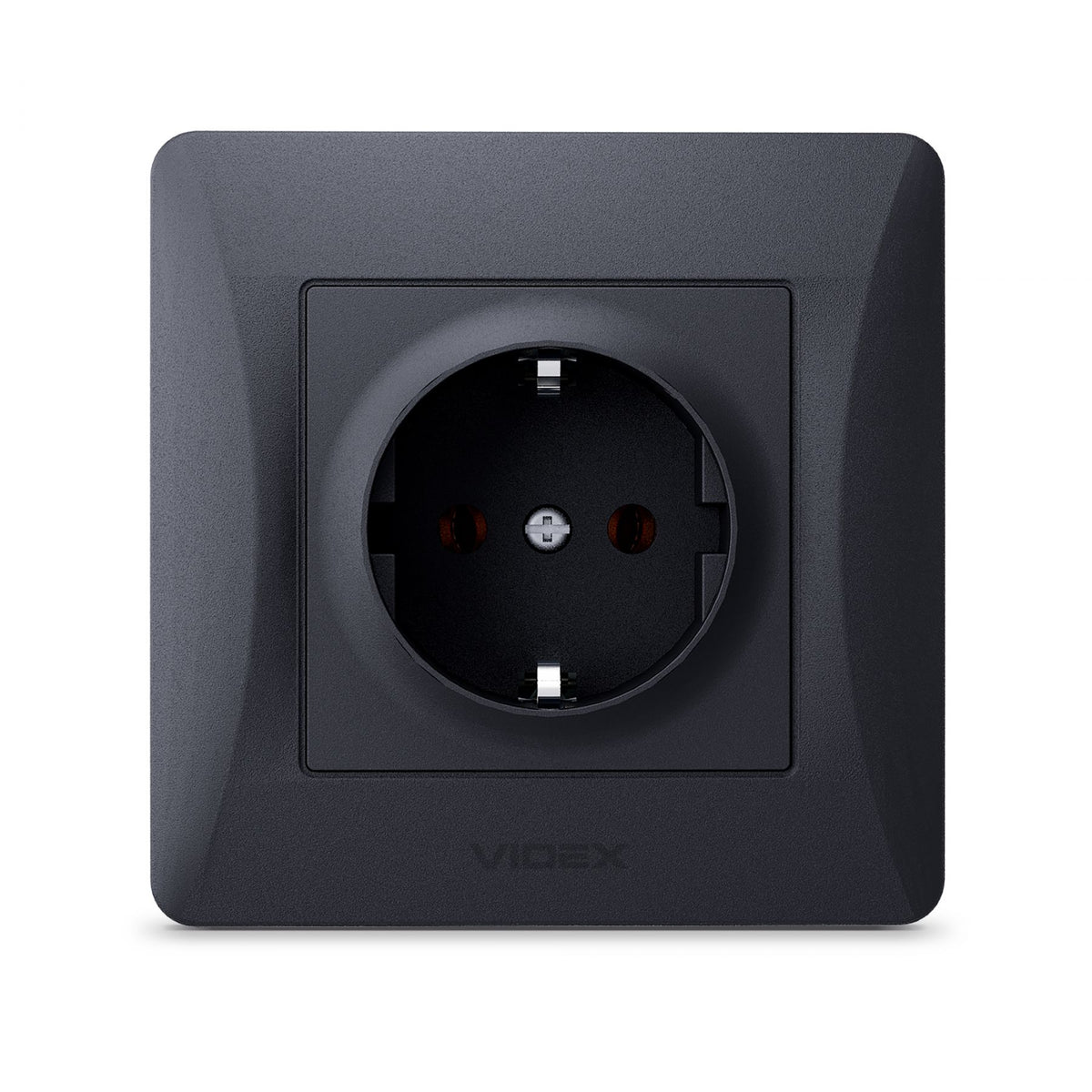 VIDEX BINERA Single schuko socket Black Graphite – image 2