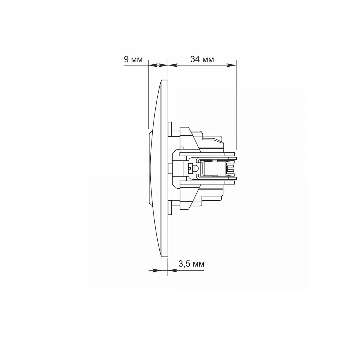 VIDEX BINERA Single schuko socket Black Graphite – image 6