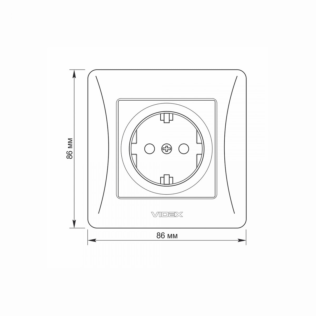 VIDEX BINERA Single schuko socket White – image 5