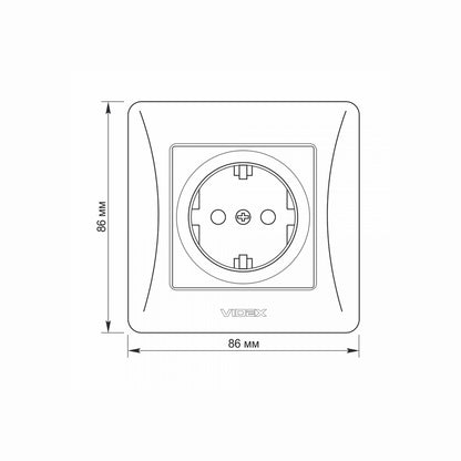 VIDEX BINERA Single schuko socket White – image 5