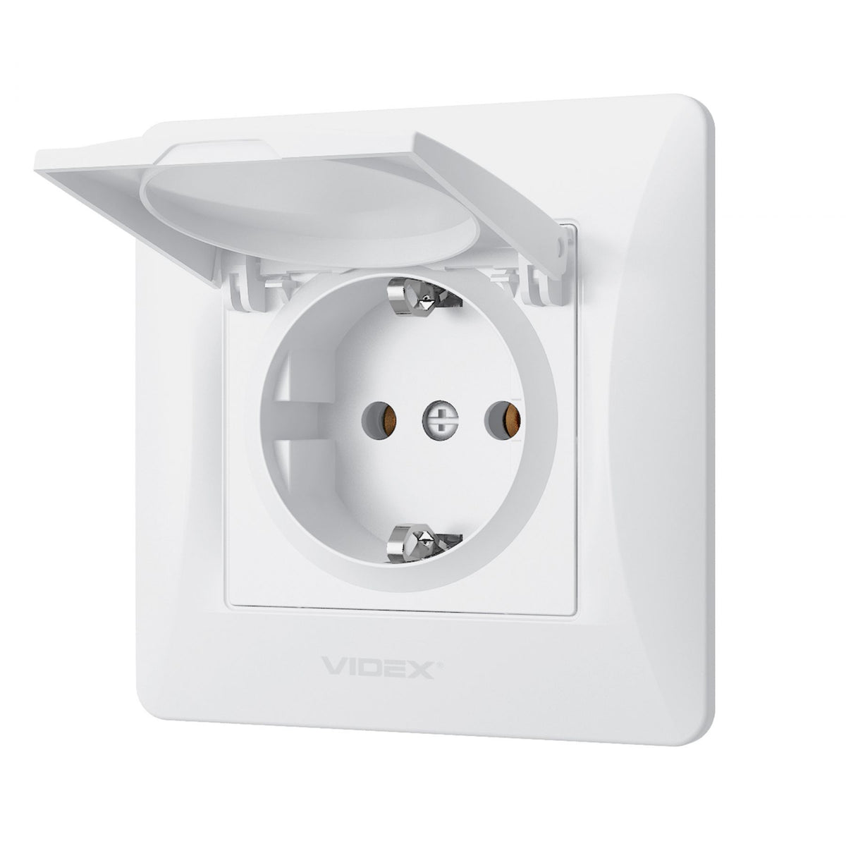 VIDEX BINERA Single schuko socket with cover White – image 3
