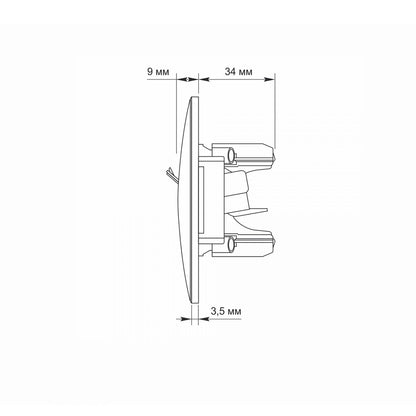 VIDEX BINERA CAT6 socket single computer Black Graphite – image 6