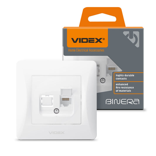 VIDEX BINERA CAT6 socket single computer White – image 1