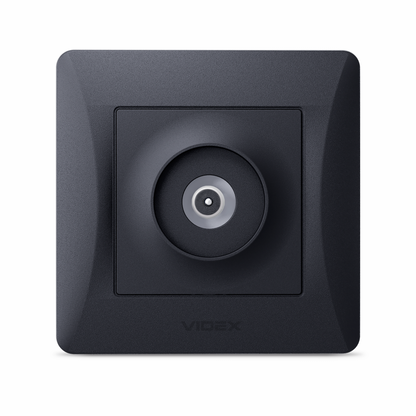 VIDEX BINERA TV socket single Black Graphite – image 2