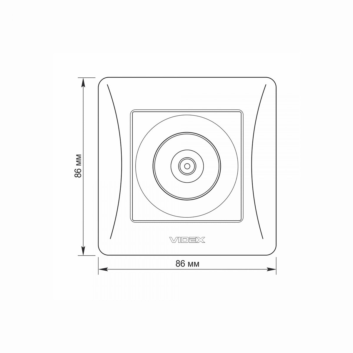 VIDEX BINERA TV socket single Black Graphite – image 5