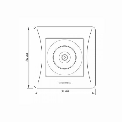 VIDEX BINERA TV socket single Black Graphite – image 5