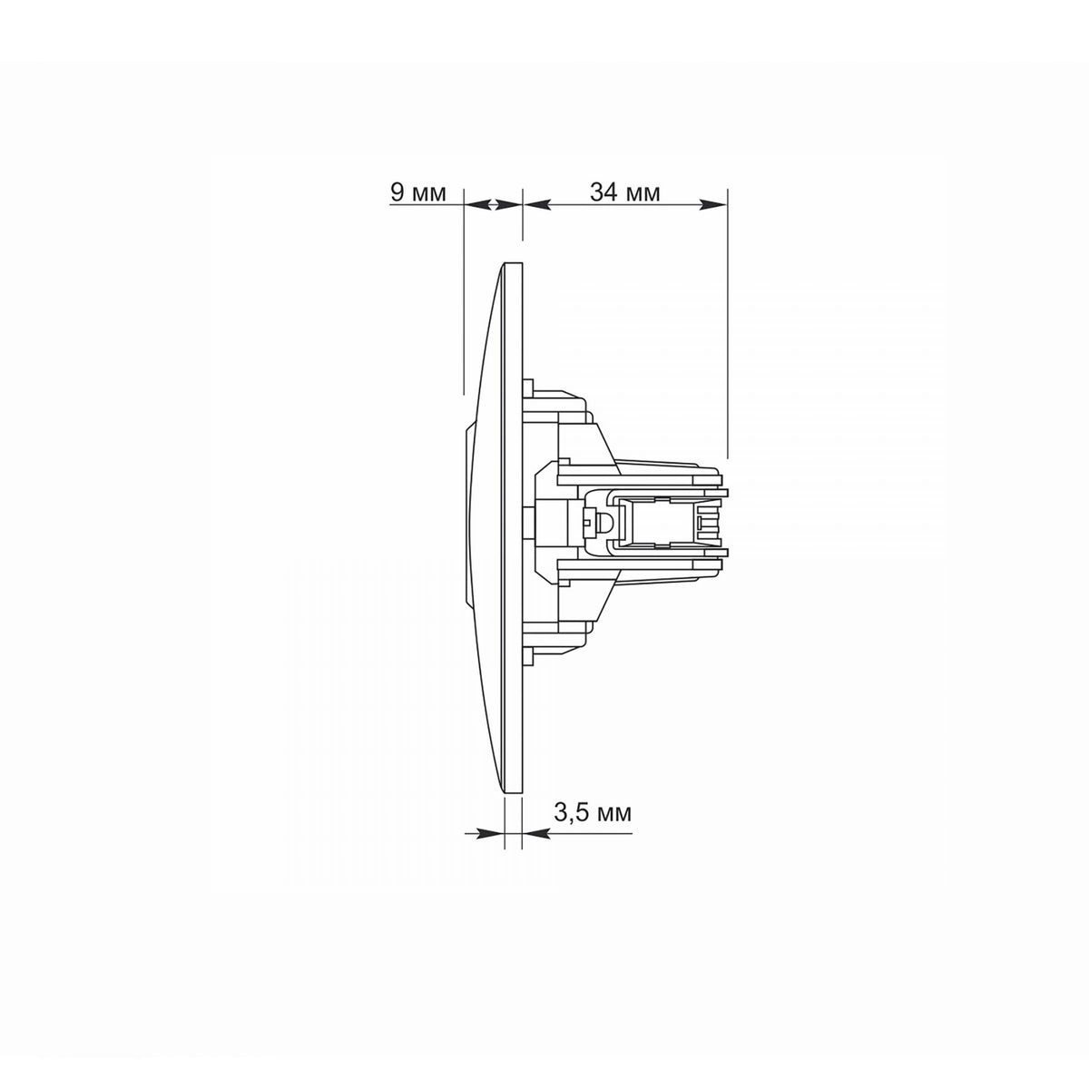 VIDEX BINERA TV socket single Black Graphite – image 6
