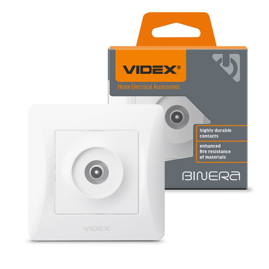 VIDEX BINERA TV socket single White – image 1