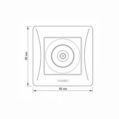 VIDEX BINERA TV socket single White – image 5