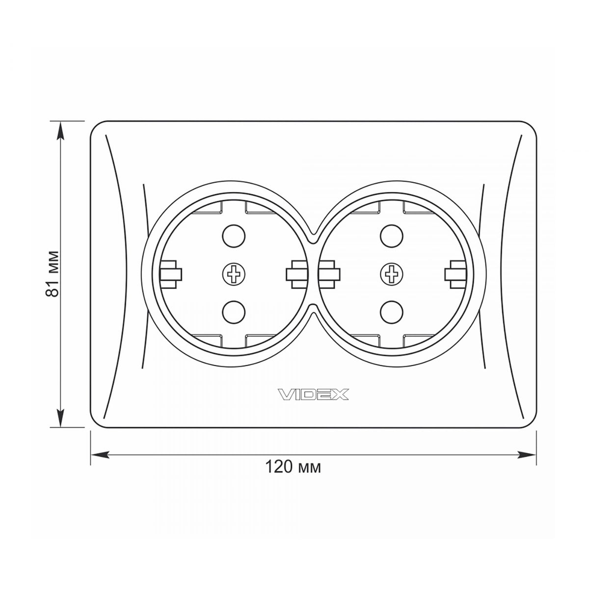 VIDEX BINERA Double schuko socket Black Graphite – image 5