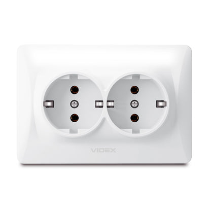 VIDEX BINERA Double schuko socket White – image 2