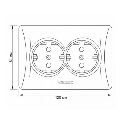 VIDEX BINERA Double schuko socket White – image 5