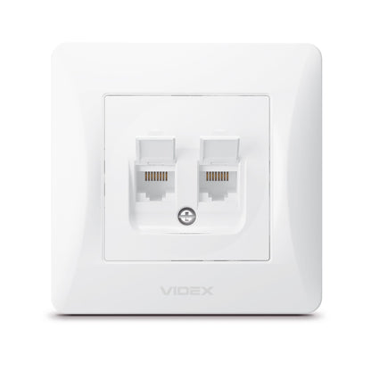 VIDEX BINERA CAT6+CAT6 socket computer double White – image 2
