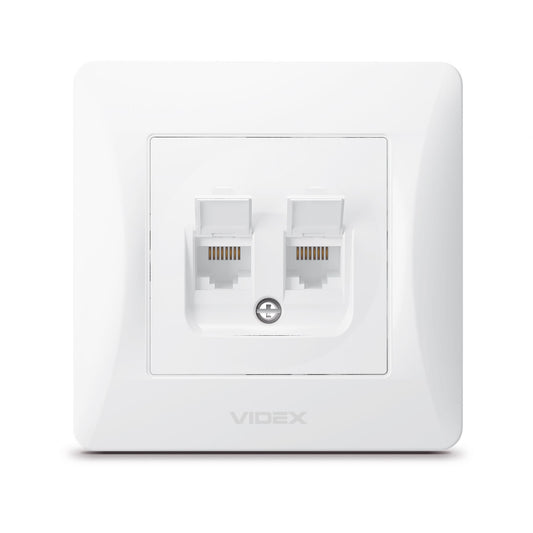 VIDEX BINERA CAT6+CAT6 socket computer double White – image 2