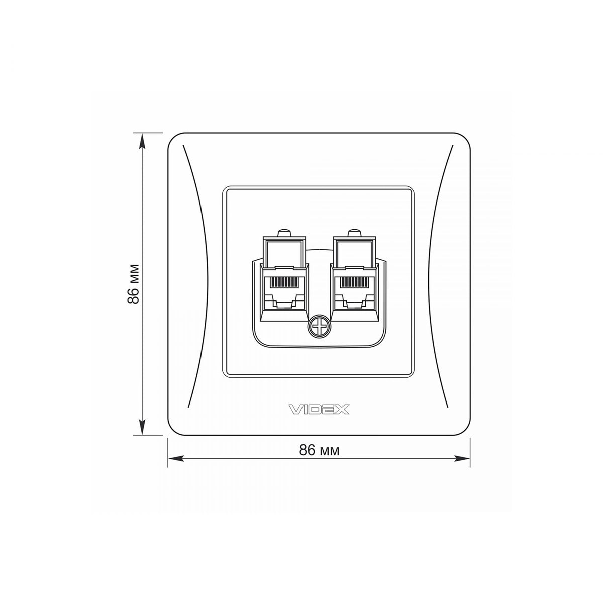 VIDEX BINERA CAT6+CAT6 socket computer double White – image 5