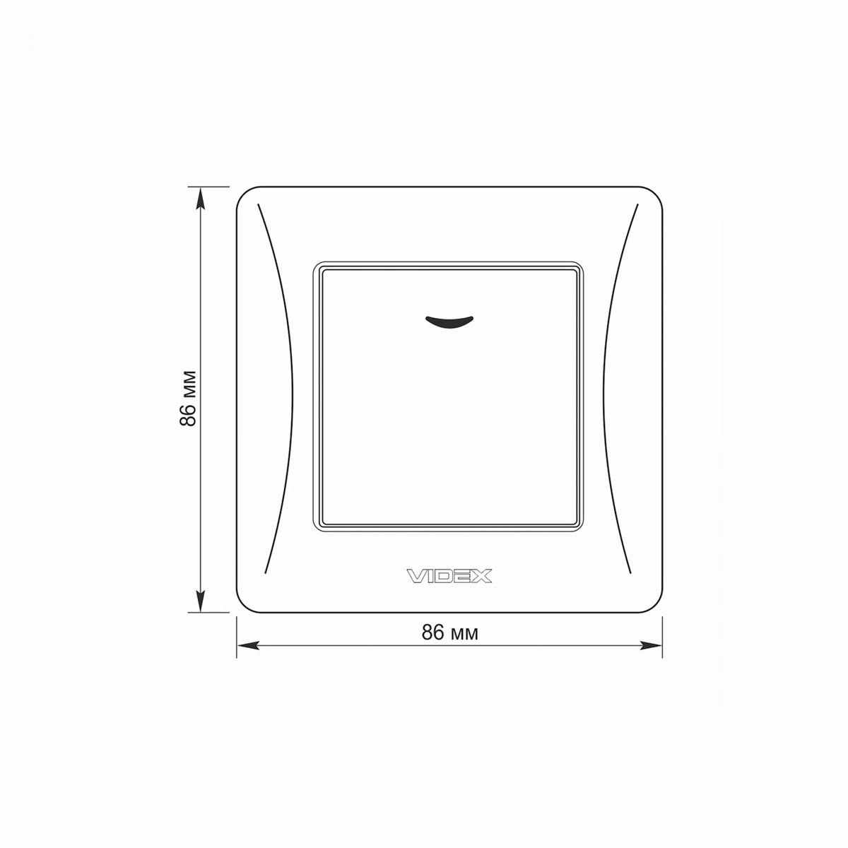 VIDEX BINERA Switch 1 gang with LED backlight Black Graphite – image 5
