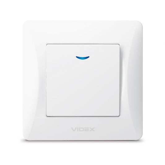 VIDEX BINERA Switch 1 gang with LED backlight White – image 2