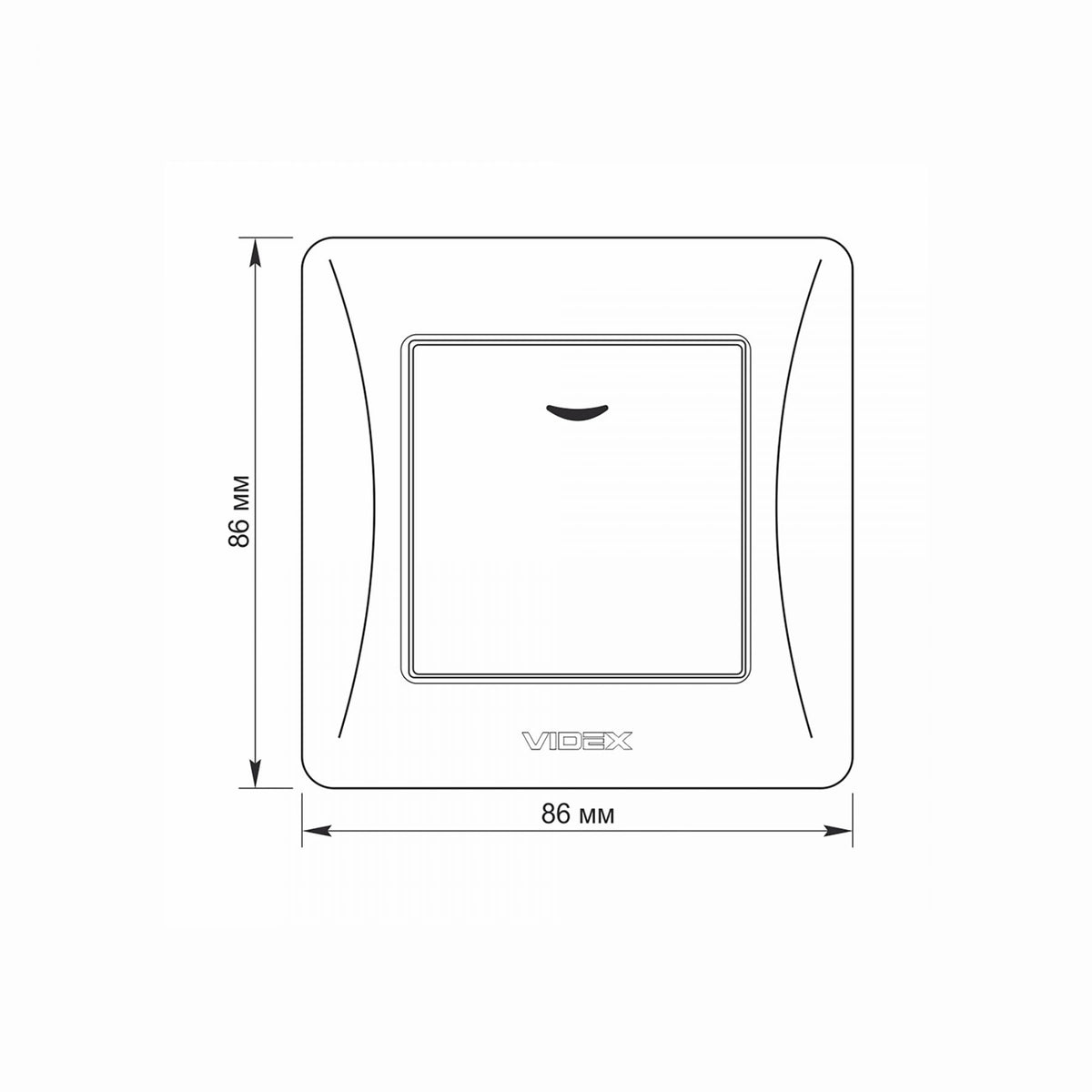 VIDEX BINERA Switch 1 gang with LED backlight White – image 5