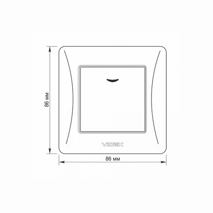 VIDEX BINERA Switch 1 gang with LED backlight White – image 5