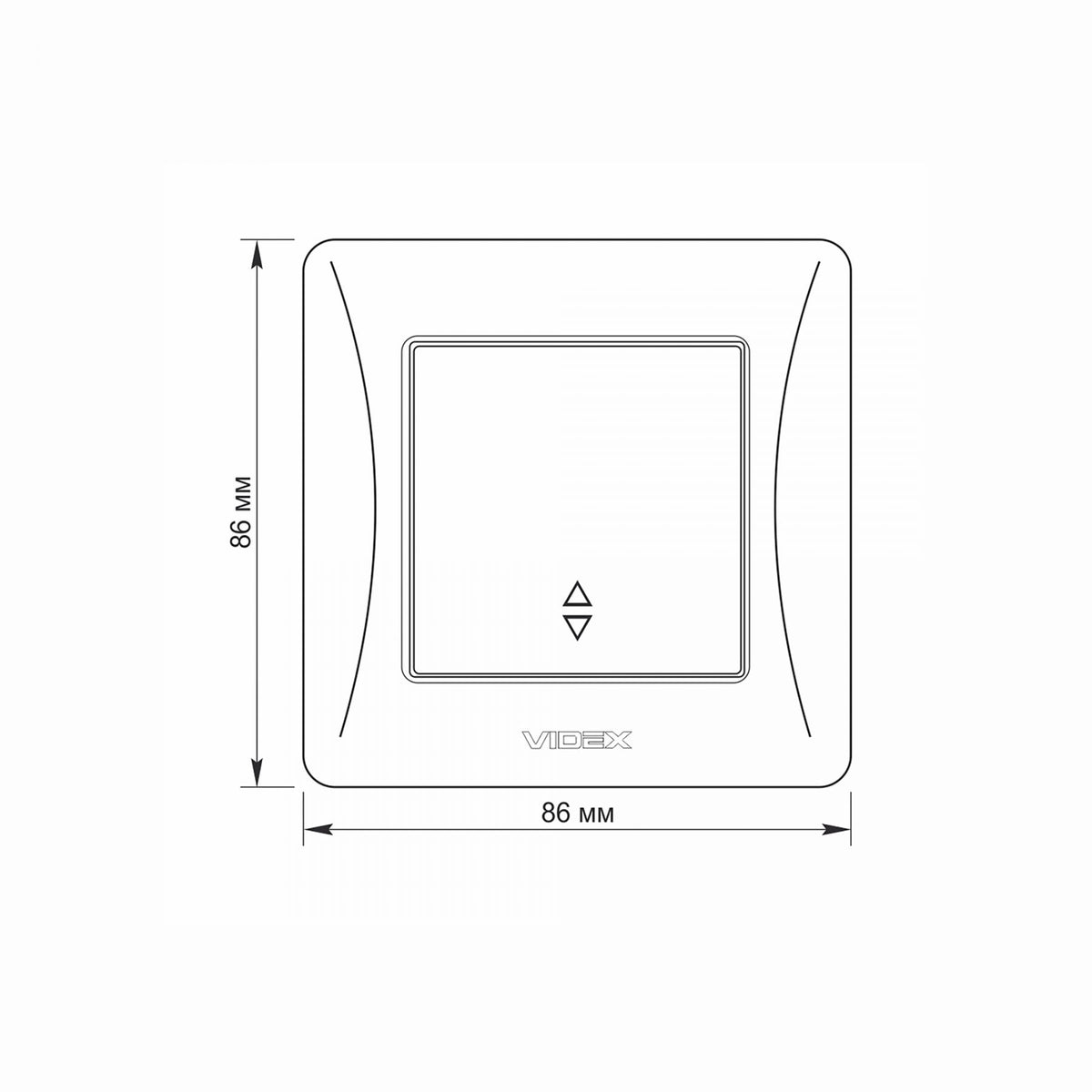 VIDEX BINERA Switch 1 gang pass Black Graphite – image 5