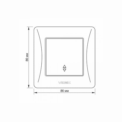 VIDEX BINERA Switch 1 gang pass Black Graphite – image 5
