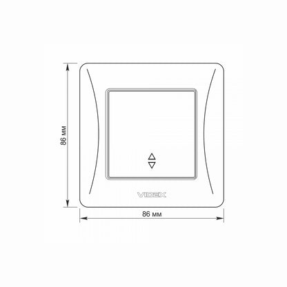 VIDEX BINERA Switch 1 gang pass White – image 5
