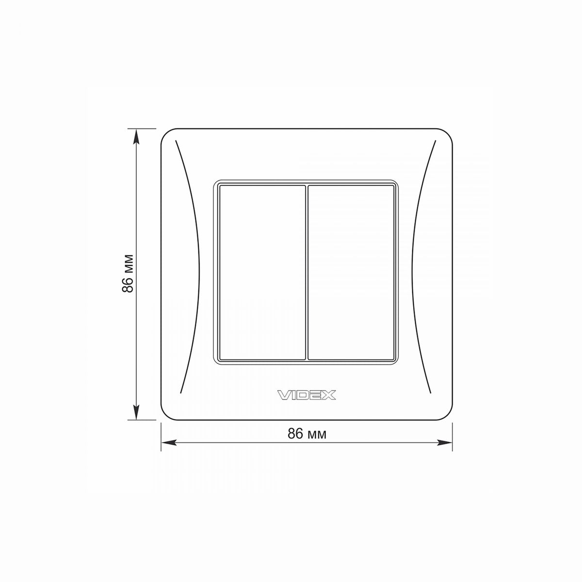 VIDEX BINERA Switch 2 gang White – image 5