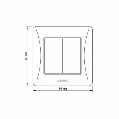 VIDEX BINERA Switch 2 gang White – image 5