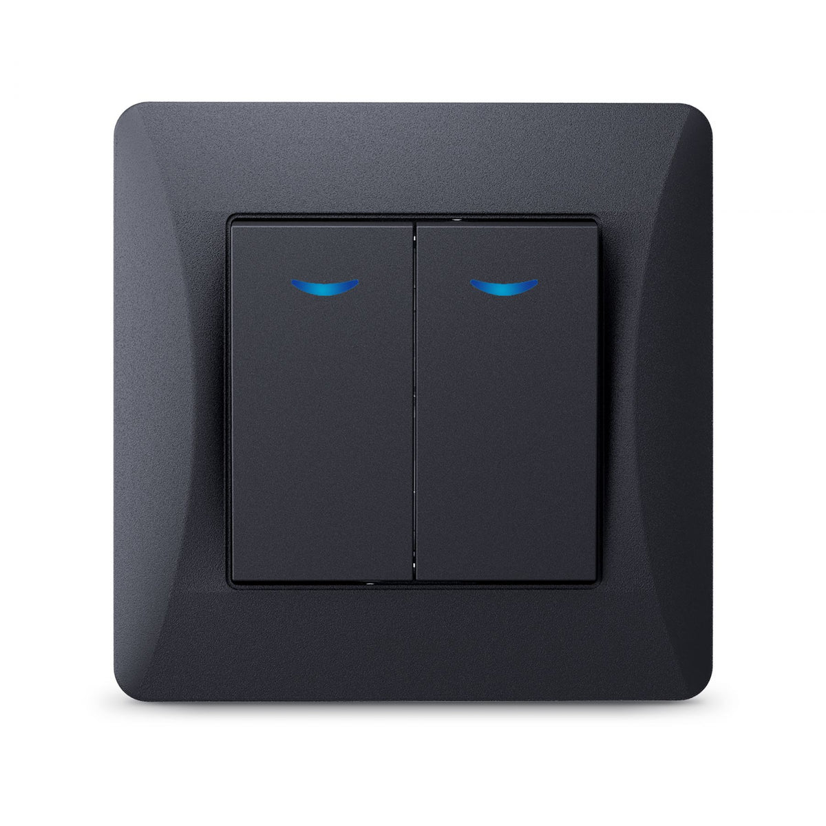 VIDEX BINERA Switch 2 gang with LED backlight Black Graphite – image 2