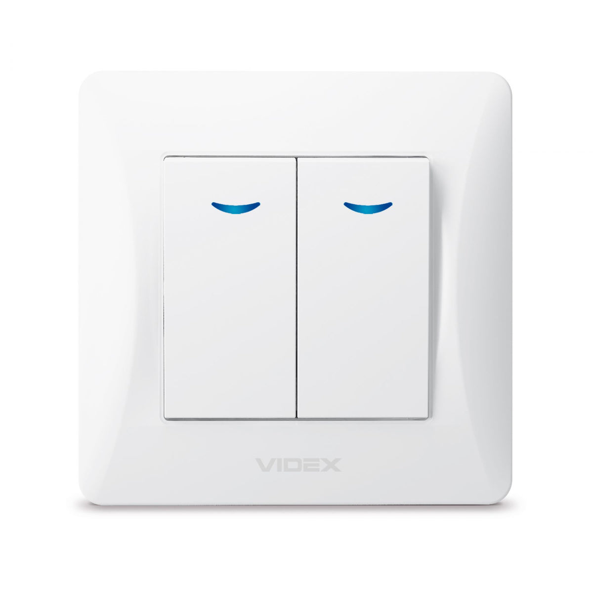 VIDEX BINERA Switch 2 gang with LED backlight White – image 2