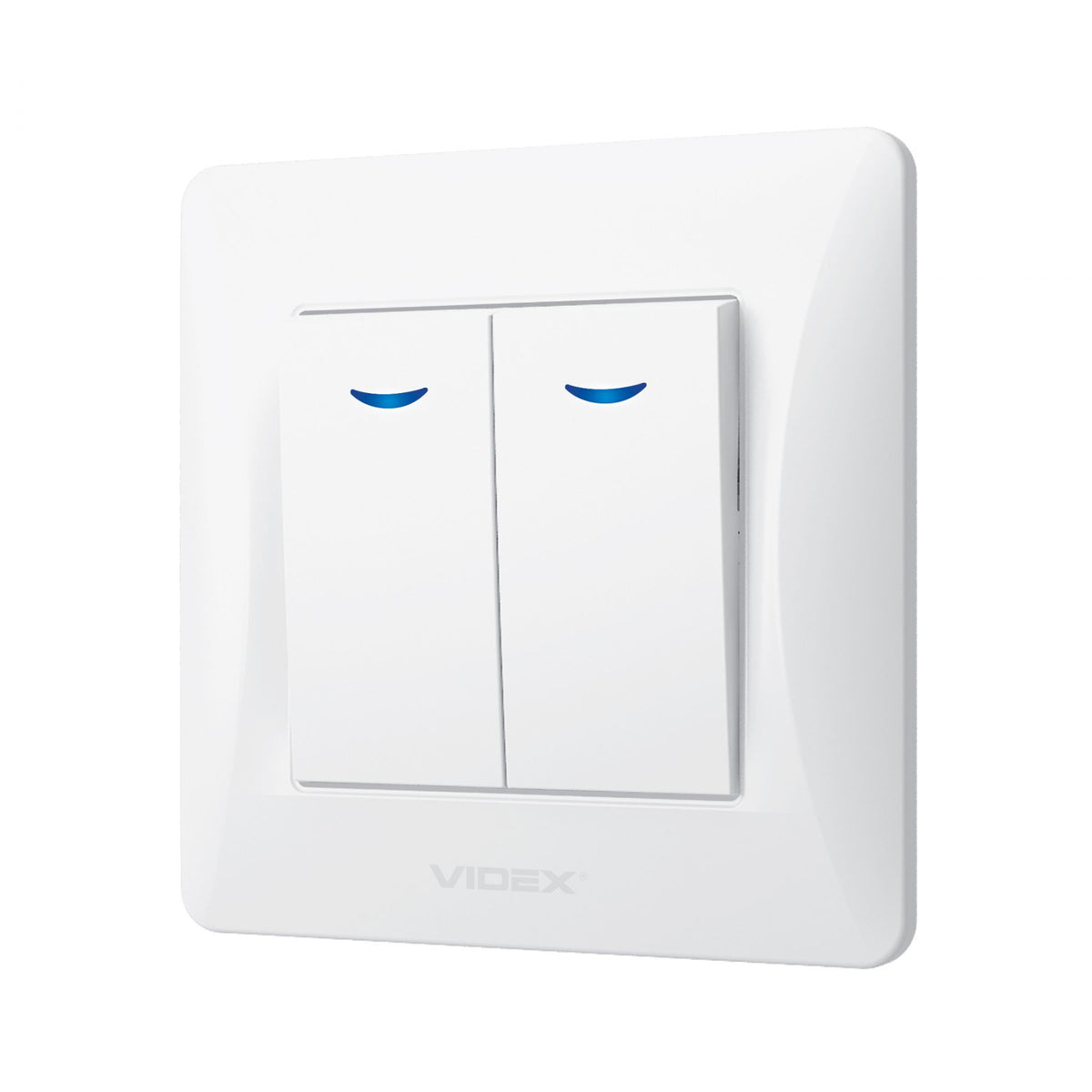 VIDEX BINERA Switch 2 gang with LED backlight White – image 3
