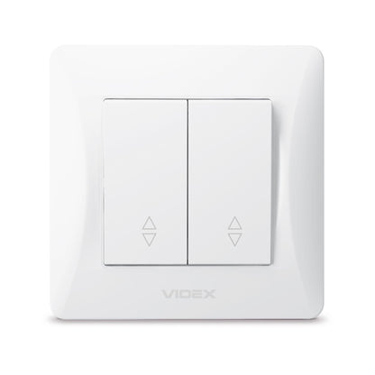 VIDEX BINERA Switch 2 gang pass White – image 2