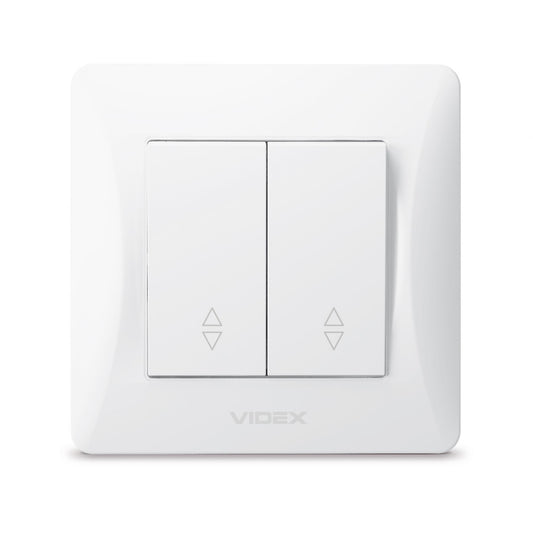 VIDEX BINERA Switch 2 gang pass White – image 2