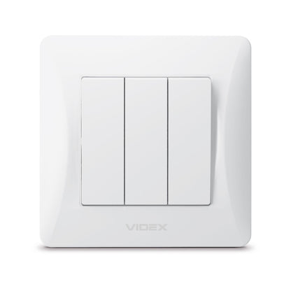 VIDEX BINERA Switch 3 gang White – image 2
